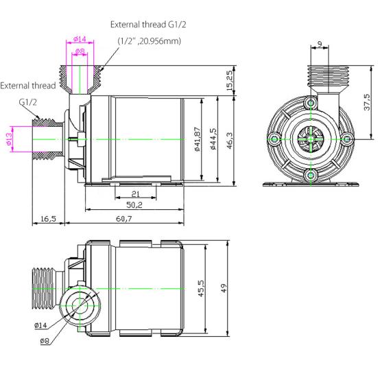 Ultra cichy Mini DC 12V Lift 800L/H bezszczotkowy silnik zatapialne narzędzie do pompy wodnej