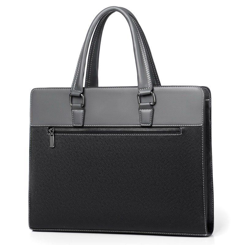 1pcs Briefcase file bag, men s handbag, commuting document bag, zip file bag, business civil servant unit conference bag