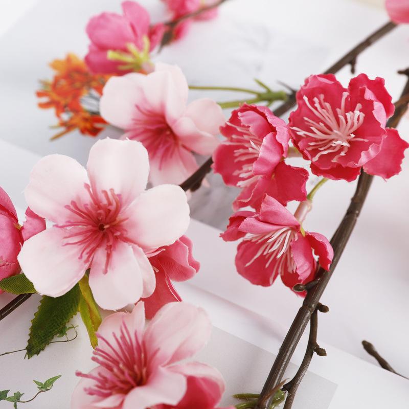 

New cherry blossom big branch simulation plum blossom, indoor home floor decoration fake flower