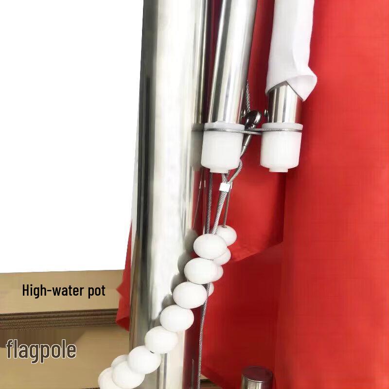 Wanxing Outdoor Stainless Steel Adjustable Flagpole with Windproof Chain