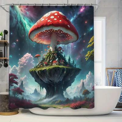 Mystischer Pilz Fantasie Duschvorhang Künstlerische Badezimmer Dekoration Für Haus Badezimmer Dekoration