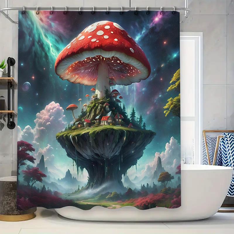 

Mystic Mushroom Fantasy Shower Curtain Artistic Bath Decor For Home Bathroom Decoration W60H190(CM)-1 Pcs