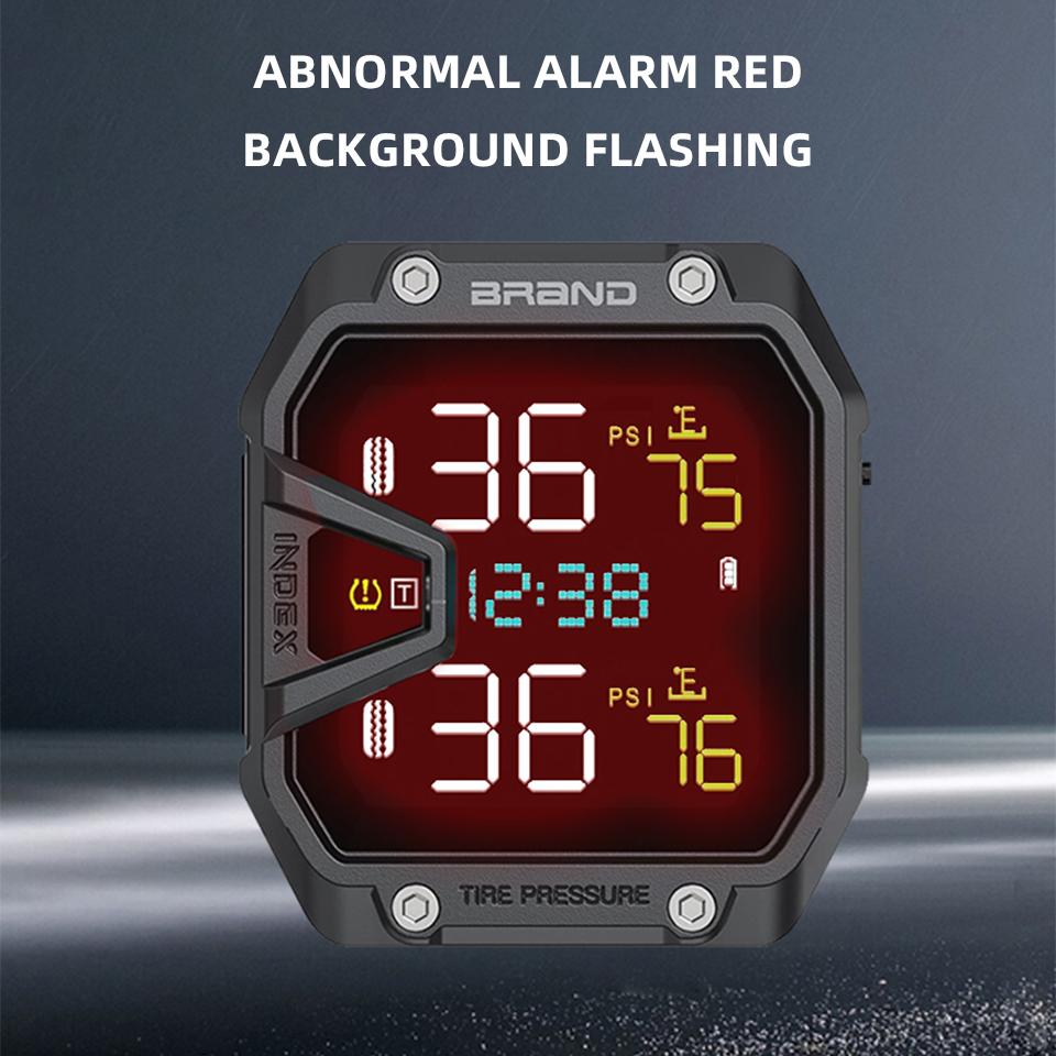 Sistem de Monitorizare a Presiunii Anvelopelor TPMS pentru Motocicletă 0~8Bar 2 Senzori Afișaj Precis Tester Anvelope Accesorii Motocicletă