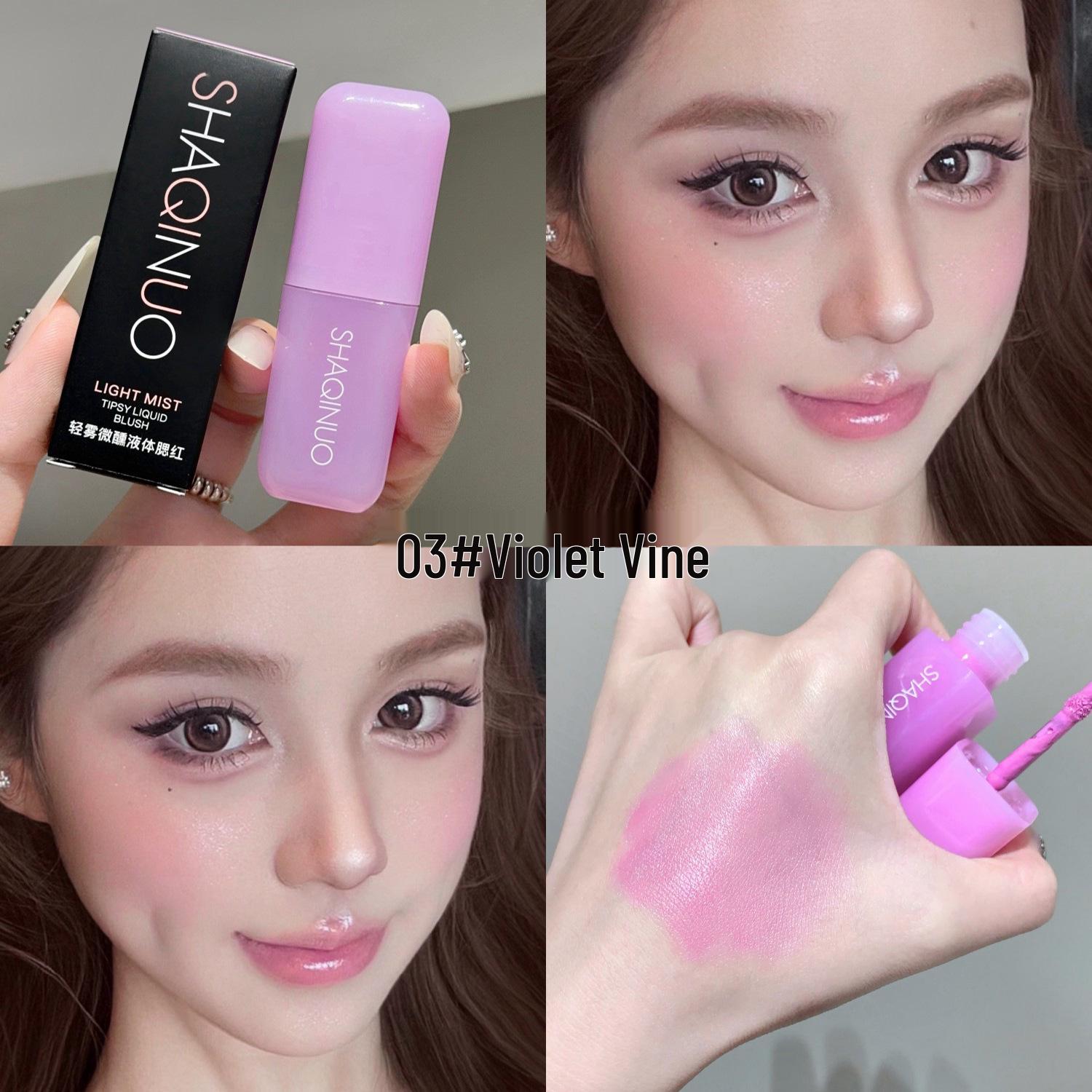 

SHAQINUO Misty Tipsy Liquid Blush & Lip Glaze: Dual-Use, Long-Lasting, Hydrating for Youthful Vitality, Korean Style.
