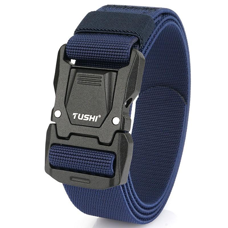 

Outdoor Sports Belt Quick Release Buckle Aluminum Alloy Casual All-match Training Knitted королевский синий