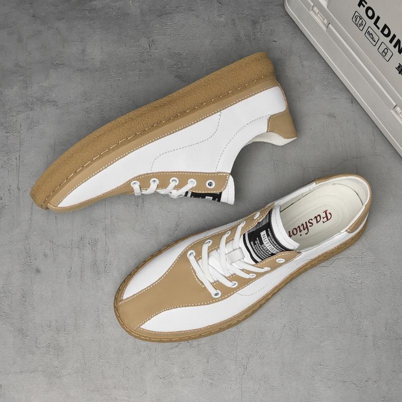 Fashion High Quality Men's Leather Leisure Shoes Handmade Soles Men's Sports Shoes Classic Hiking Shoes Fashionable Color Matching