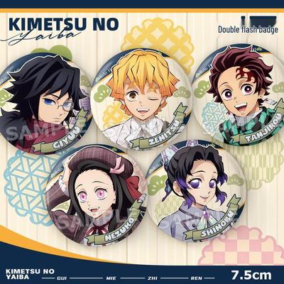 Demon Slayer Collaboration: Shinobu, Giyu, Tanjiro 75mm Double Flash Badge