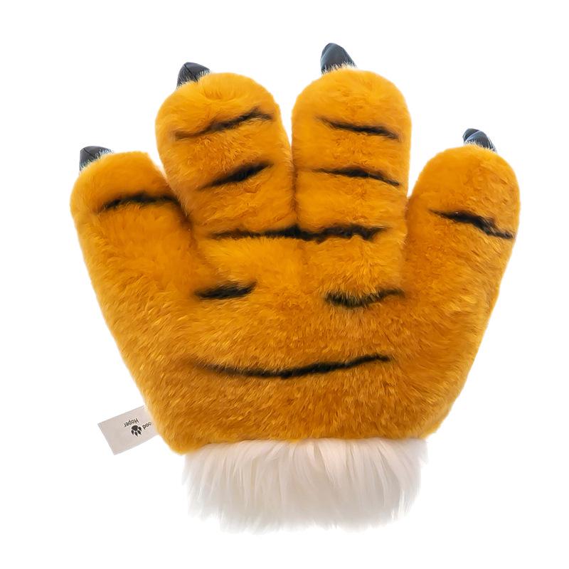 White Tiger Paw Gloves & Headband Plush Toy Gift Set