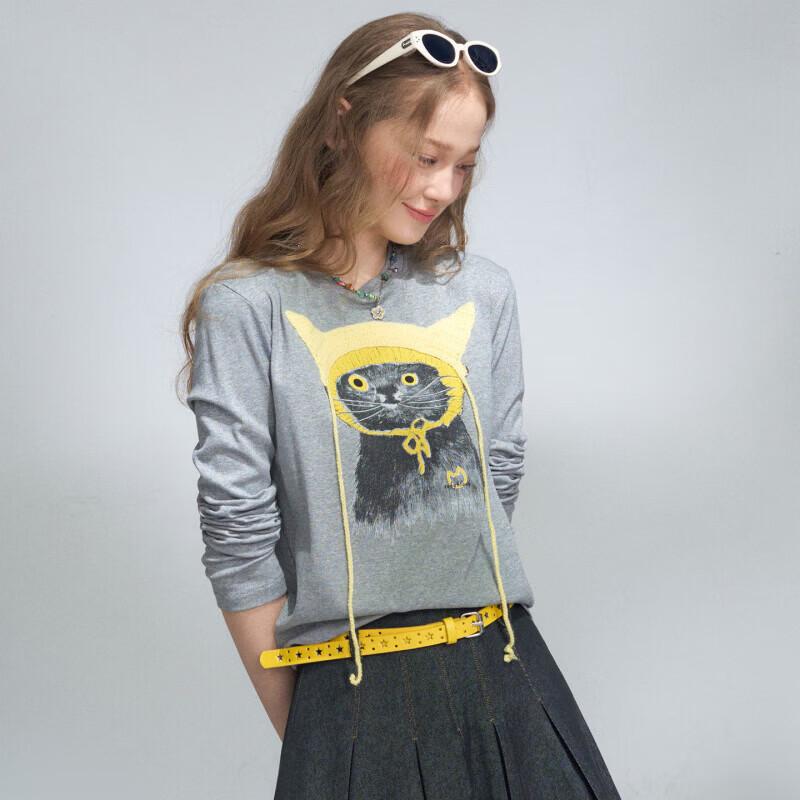 Women's Casual Round-Neck Animal Print Long-Sleeve T-Shirt