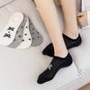 5 Paar Damen Frühling und Sommer Dünnes Netz Schleife Atmungsaktiv Flachmündig mit Niedlichen Unsichtbaren Socken