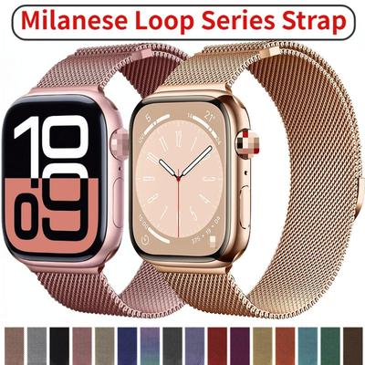 Milanese Loop Strap for Apple IWatch Series 10 42mm/46mm Ultra 2 49mm 9 8 7 6 5 SE WatchBand 44mm 40mm 45mm 38mm 41mm 45mm Bracelet