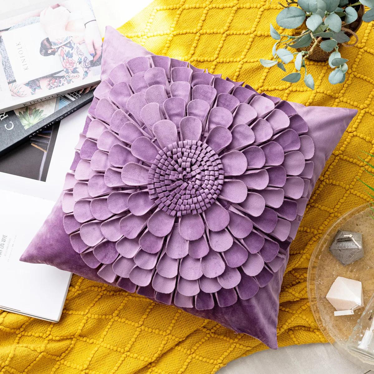 

Декоративные наволочки для диванных подушек, квадратная наволочка для дивана, офиса, домашнего декора, с цветами, милые круглые подушки, Навидад, Рождество 45x45cm 1pcs