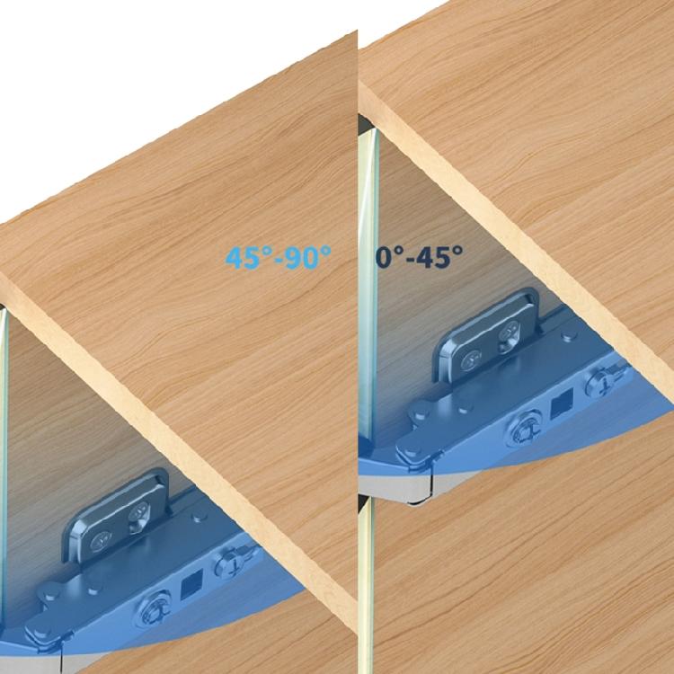2 Pezzi Cerniera Clip per Porta in Vetro di Armadio da Cucina Acciaio Laminato a Freddo Cerniere Idrauliche per Porte in Vetro Accessori per Mobili