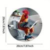 1 Pc Round Metal Wall Art Decor for Office Living Room Patio (20x20 Cm)
