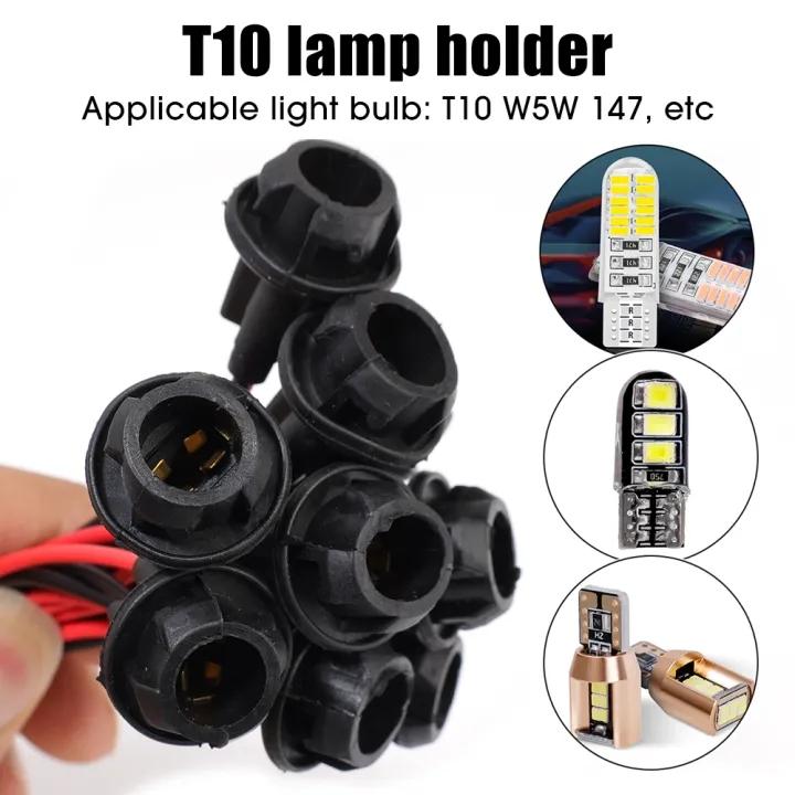 T10 W5W Automotive Wedge Bulb Socket Adapter Extended LED Bulb Socket Adapter Wedge Base Bulb Plug Lights Base Accessories