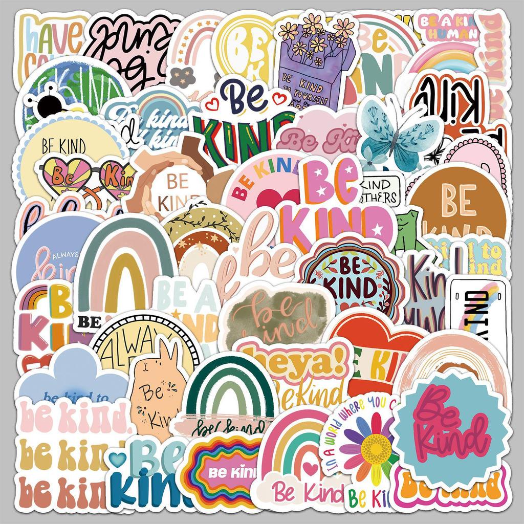 50PCS Positive Psychology Stickers: Motivational English Sentences, Waterproof Decorative Journal Stickers