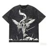 Claymore Dark Fantasy Dark Grunge Vintage Washed Distressed Retro Aesthetic Streetwear Graphic Print Unisex Cotton Short Sleeve