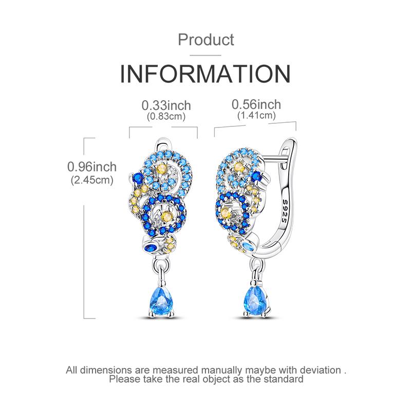 Original 925 Sterling copper Tassel Earrings Women 2025 Zircon Ear Studs Sparkling Pave Hoop Earring Anniversary Zircon Gift