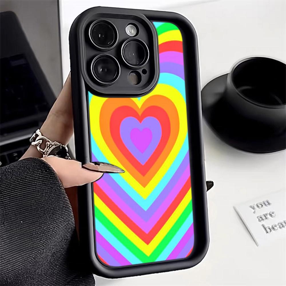 Ae93 Rainbow Art Design Protective Phone Cases for iPhone 13 14 15 Pro Max XR infinix Hot 40i 30i Tecno Camon 30 20 Pro Angel Eyes TPU Back Cover