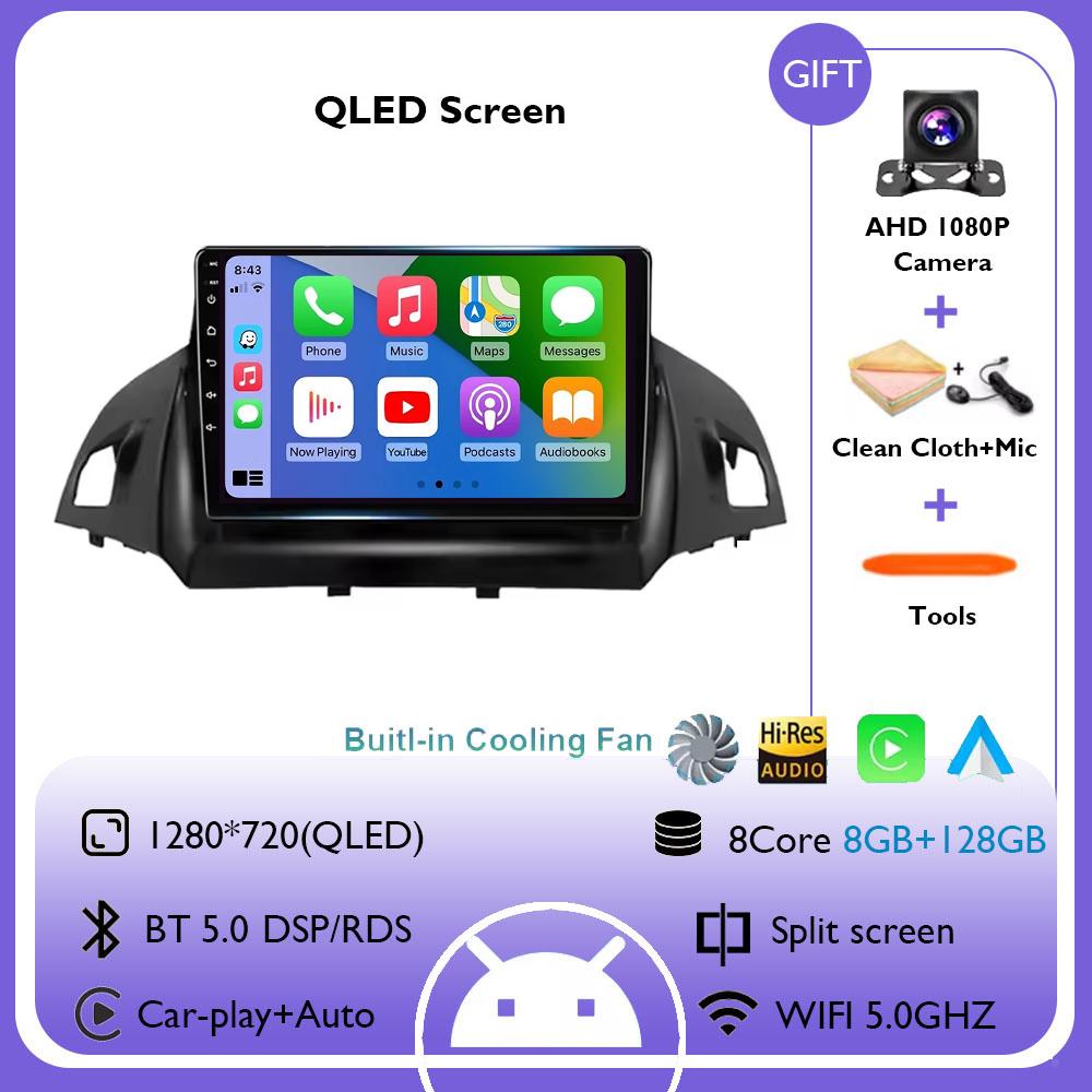 Android 14 For FORD C-MAX KUGA 2 ESCAPE 3 2012 - 2019 Car Radio Multimedia Video Player Navigation GPS 4G+WIFI Stereo Head Unit