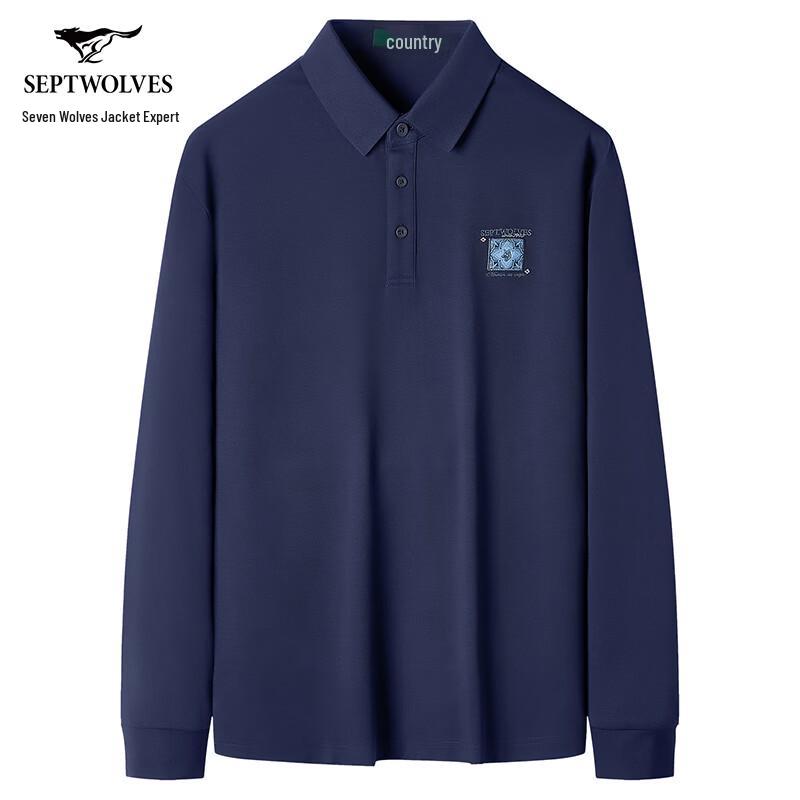 Septwolves Men s Long-Sleeve Thermal Polo Shirt XL