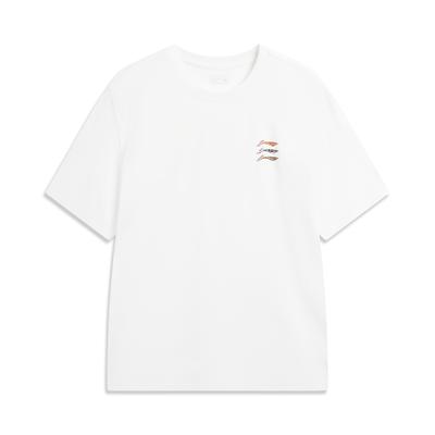 Li Ning Sports Lifestyle Series Summer T-Shirt Simple Loose Comfortable Round Neck Pullover Versatile Casual Short Sleeve T-Shirt Men Tops ATSW355-1