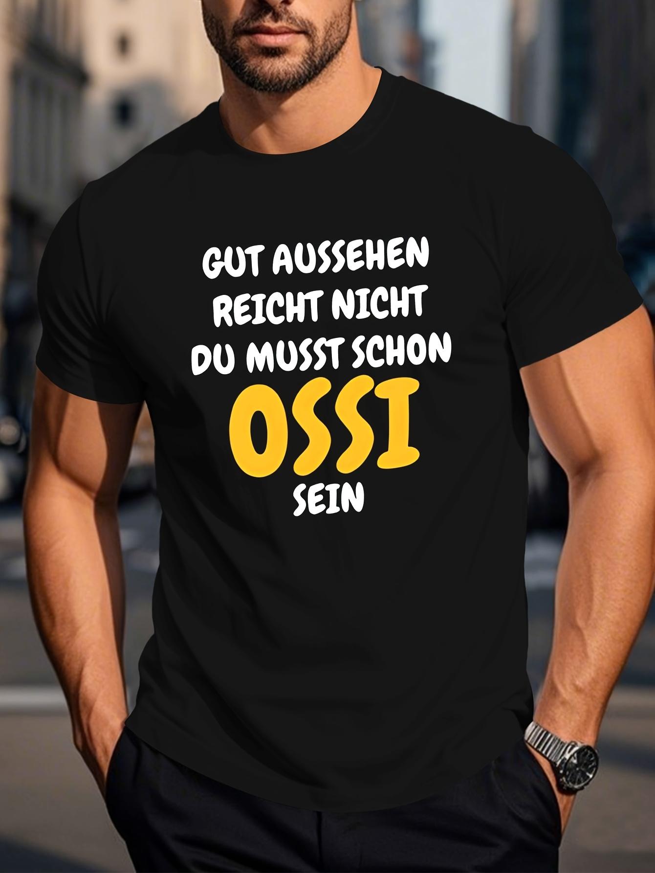 T-Shirt y2k German Phrase T White/Yellow 2XL