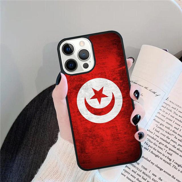 

Tunisia Flag Star Symbols Phone Case Cover For iPhone 17 Air 15 16 14 13 12 Pro Max 11 Pro Max Plus Coque Shell iPhone 13