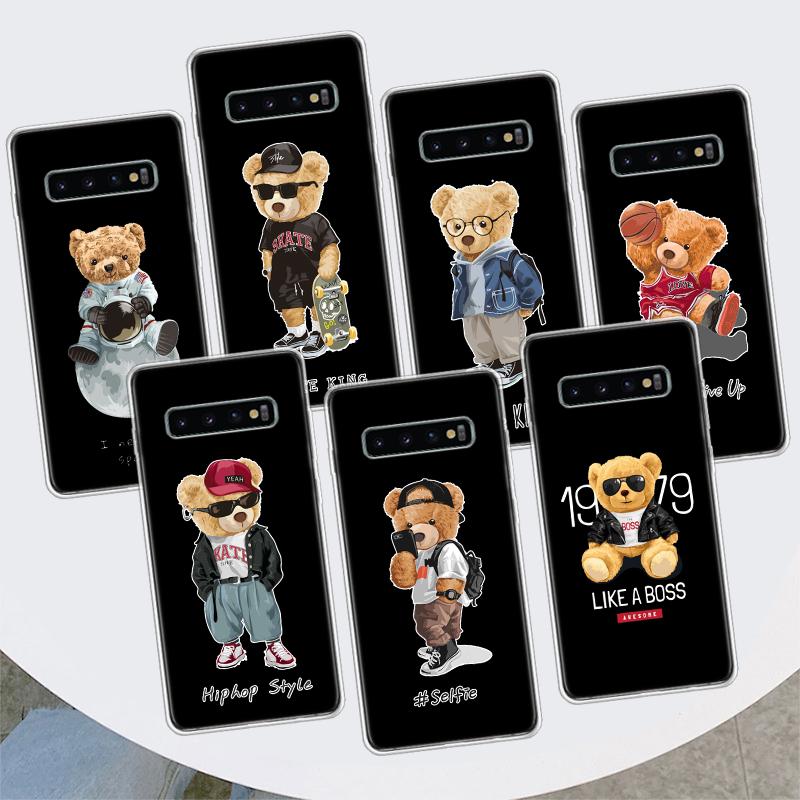

Модный брендовый чехол для телефона с медведем для Samsung Galaxy M21 M12 M31S M32 M51 M52 Note 20 Ulte 10 Plus 9 8 J4 J6 + J8 M11 F52 F62