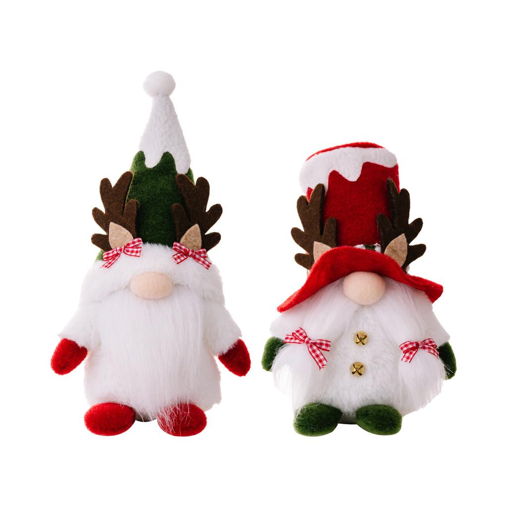 Whimsical Plush Christmas Gnome With Antlers And Playful Hat For Festive Cheer