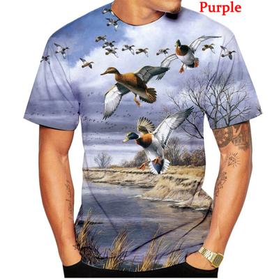 Wild Animal Goose Pattern T Shirt For Men Funny 3D Printed Tees Summer Casual Short Sleeve Round Neck Tops Oversized T-Shirts