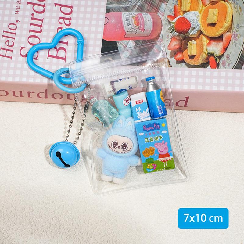 Kawaii Labubu Keychain Creative Cartoon Anime Keyring Girly Bag Pendant Backpack Hanging Decoration Lovely Gifts