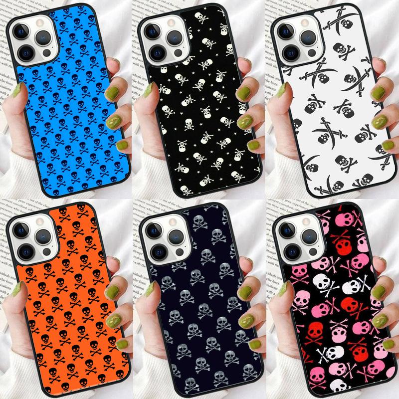 Pirate Skull Cross Bones Phone Case For iPhone 17 Air 16 16e 15 14 plus 11 12 13 Pro max Soft Bumper Shell Cover coque