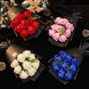 Artificial Flower Eternal Rose Bouquet Long Lasting Anniversary Soap Flower Bouquet 9 Heads Festival Gift Valentine's Day