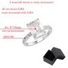 4CT 8*10MM Bagues Zircon/moissanite Coupe Émeraude pour Femmes Alliance Classique Bijou Cadeau Argent Sterling 925 Original