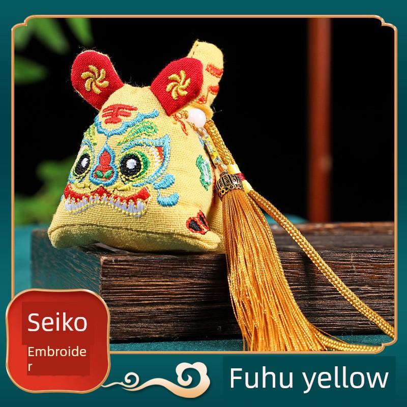 Dragon Boat Festival Sachet Perfume Bag Three-Dimensional Embroider Tiger Pendant Finished Product Argy Wormwood Mosquito Repellent Portable