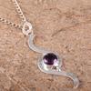 Amethyst Anhänger Edelstein Schmuck, 925 Sterling Silber Anhänger, Geschenk für Frauen handgefertigter Anhänger