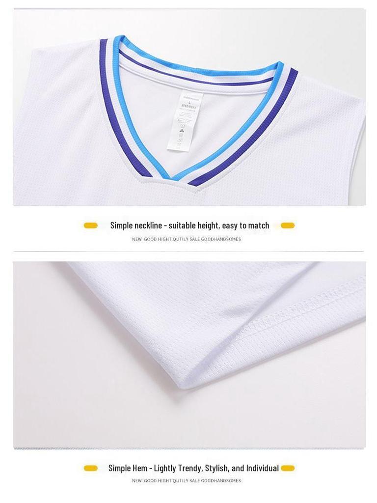11043 Men's Ice Silk Basketball Vest & Shorts Set, Quick-Dry & Sleeveless, Loose Fit for Summer 2026 Training