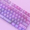 115 Key Full Set Clear PC Keycaps With Coating Dye-sublimation Keycap Enhances Durability And Light Diffusions