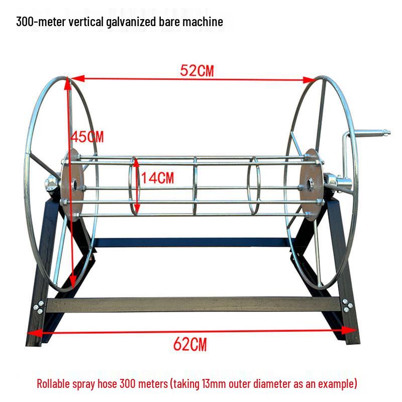 Jordbruksslangvinda & Elektrisk Reputläggningsställ med Armeringsjärnslager