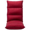 Foldable Floor Chair Wine Red Fabric