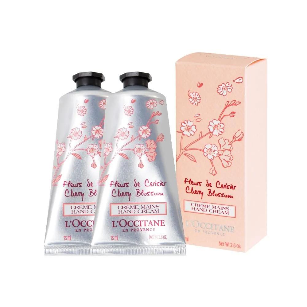 L OCCITANE Cherry Blossom Hand Cream 75ml x2 duo
