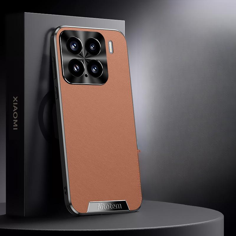 Geeignet für High-End-Geschäftsleute mit Xiaomi 15pro Handyhüllen. Xiaomi Objektiv All-inclusive 15 Anti-Fall Por Schlichtes Lederetui