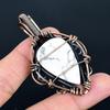 Howlite Pendant, 999 Copper Wire Wrapped Gemstone Jewelry, Handmade Pendant, For Thanksgiving