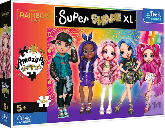 TREFL 50015 Puzzle 104 XL Stilvoll Rainbow High