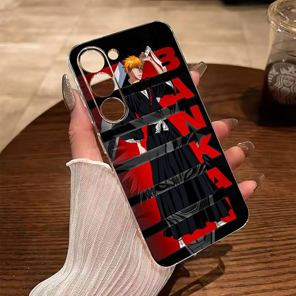 B-Bleach- Anime Ichigo Kurosaki   Phone Case For Samsung Galaxy A71,A70,A52,A51,A40,A30 Transparent Cover