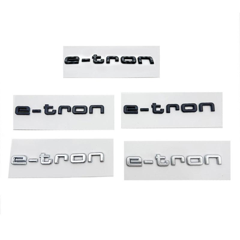 e-tron mark emblem car stickers for f2 new logo pure electric tail rear refit displacement sign decoration label accessories