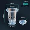 50Pcs Hydroponic Planting Basket Plant Planting Container Floating Turtle Planting Pots Fish Tank Planting Water Plant Cup