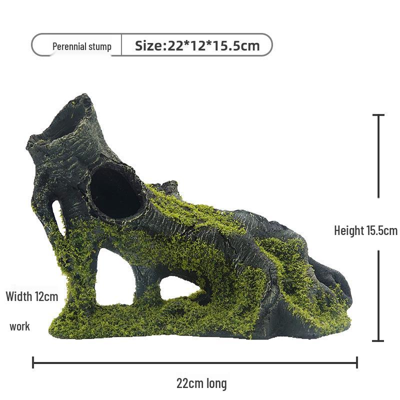 

Декорація для акваріума з смоли: Маленька гілка-прикраса та схованка для рептилій
