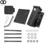 Bolt-On 2 Inch Receiver Bracket For Square Bumper 4-4.5 Inch With Hardware Black
